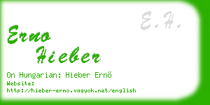 erno hieber business card